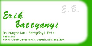 erik battyanyi business card
